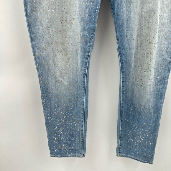 TRUE RELIGION Speckled Hen woman mid rise slim boyfriend cotton denim jean 30 - Picture 2 of 15